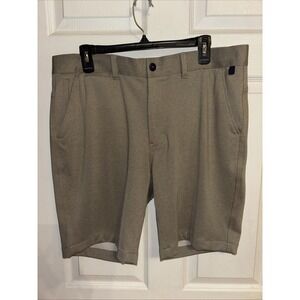Halsey Sport Men's 35 Dk Camel Knit Breakwater Shorts 9" Chino Golf Stretch $145